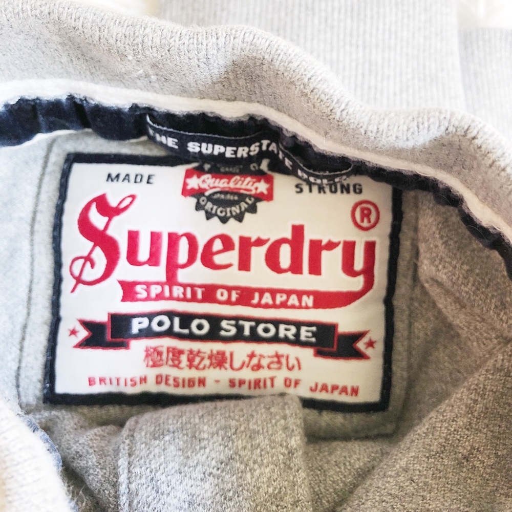 Superdry Gray Button Down Long Sleeve Sweater Szm - image 6